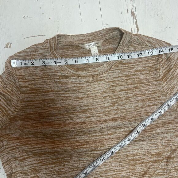 Banana Republic Long Sleeve Jersey T-Shirt S Luxespun Pullover Top Stretch Tan - Picture 6 of 11